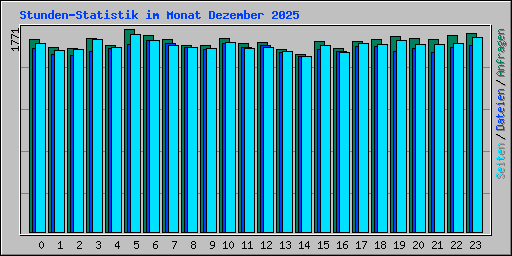 Stunden-Statistik im Monat Dezember 2025