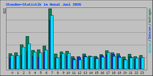 Stunden-Statistik im Monat Juni 2026