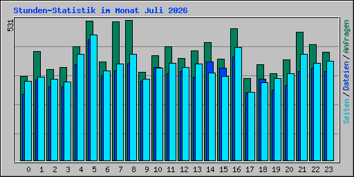 Stunden-Statistik im Monat Juli 2026