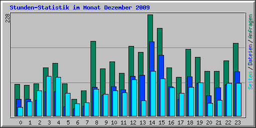 Stunden-Statistik im Monat Dezember 2009